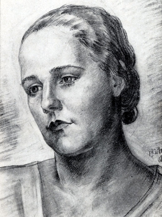 Нина Васильевна Шостакович (Варзар). 1929 г. Рис. И. В. Варзар