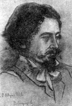 И. Е. Репин в 1882 году. С портрета В. М. Васнецова