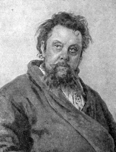 М. П. Мусоргский в 1881 году. С портрета И. Е. Репина