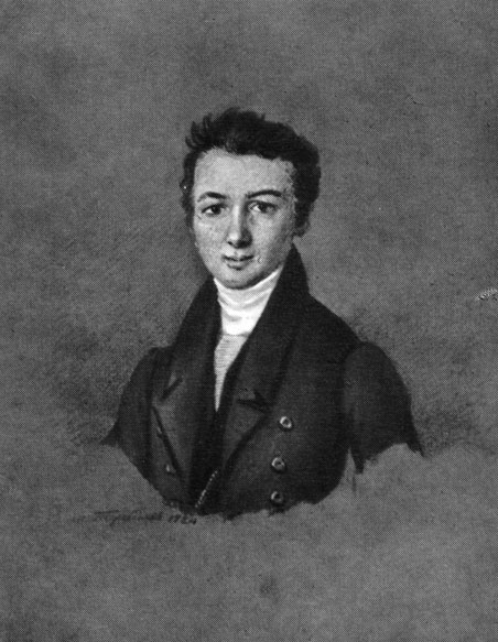 М. И. Глинка. С портрета М. Теребенева. 1824 г.