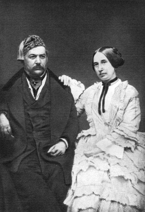 М. И. Глинка с сестрой Л. И. Шестаковой. С дагерротипа. 1852 г