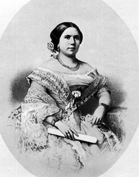 Дарья Михайловна Леонова. С литографии. 1860-е гг